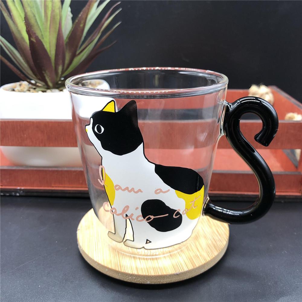 Real Shot Café Leite Chá Copo de Água Desenho Animado Criativo Gato Bonito Caneca Vinho Tinto Cerveja Champanhe Taças Crianças Garrafa Reutilizável