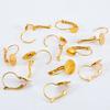 10pcs Stainless Steel Gold Plated French Earrings Base Lever Back Ear Wire Hoop Open Loop Earring Hooks for DIY Jewelry Making