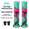 TPE Camo High‑Rebound Rubber Bike Handlebar Grips, Anti‑Slip Shock‑Absorbing Cycling Parts for Mountain & Folding Bikes