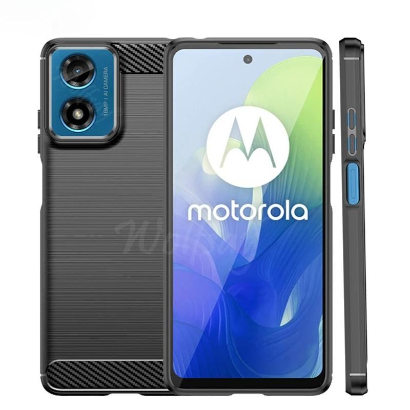 For Motorola Moto G04S Case Silicone Carbon Fiber Back Cover For Moto G04S G04 G14 G24 G54 G64 G84 G32 Case For Moto G04S Case