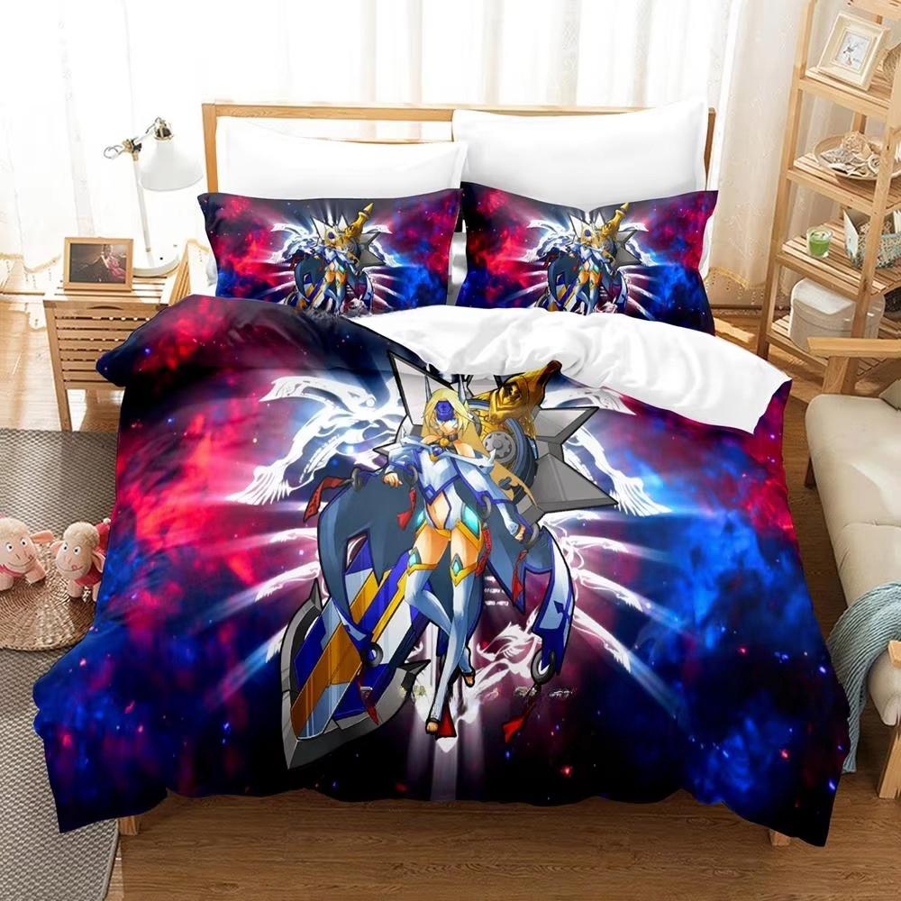 New Personality 3D Printed Anime Blazblue Bedding Set Cartoons three-piece set Adult Kid Bedroom Duvet cover Sets Home Textiles