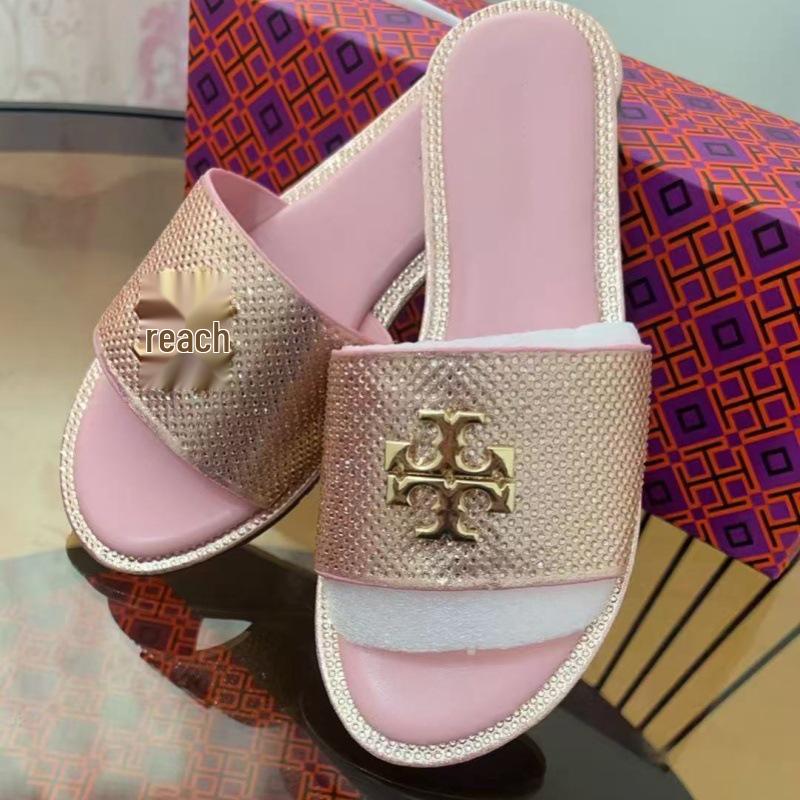 Damen-Flatsandalen mit Strassschnalle - Vielseitiger Outdoor-Komfort