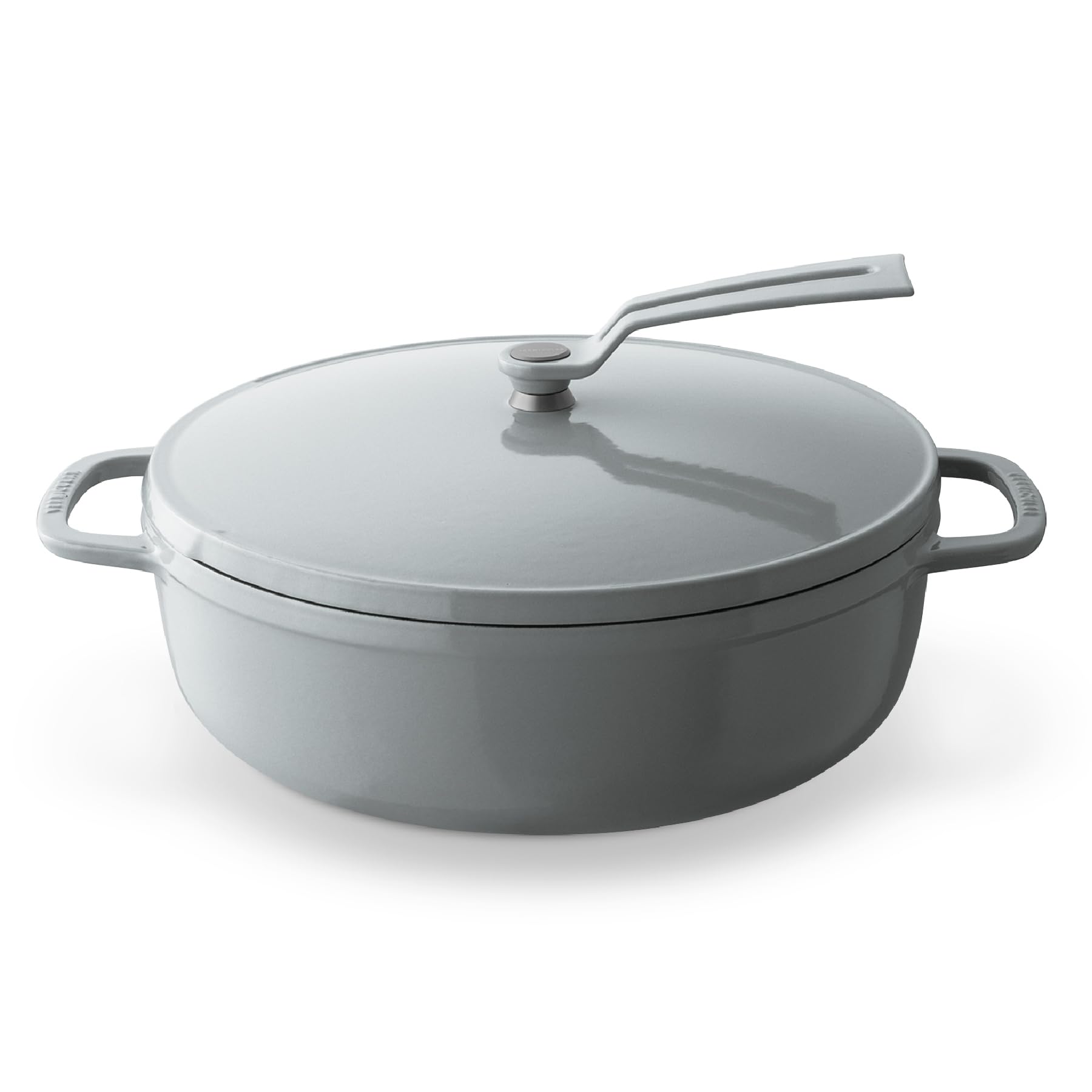 

Vermicular Cast Enamel Pot 26cm Oyster Gray Anhydrous Cooking Anhydrous Bake Special Recipe Book Included Oven Pot 2 Lid [Shallow Type] Self-Standing