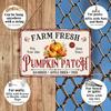 Farm Fresh Pumpkin Autumn Patch Vintage Metal Tin Sign - Rustic Halloween Decor for Home Kitchen Bar Farmhouse