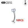 ASTM F136 Titanium 14G Belly Button Rings piercing set Nose Stud Labret Lip Stud Earring Eyebrow Body Jewelry For Women