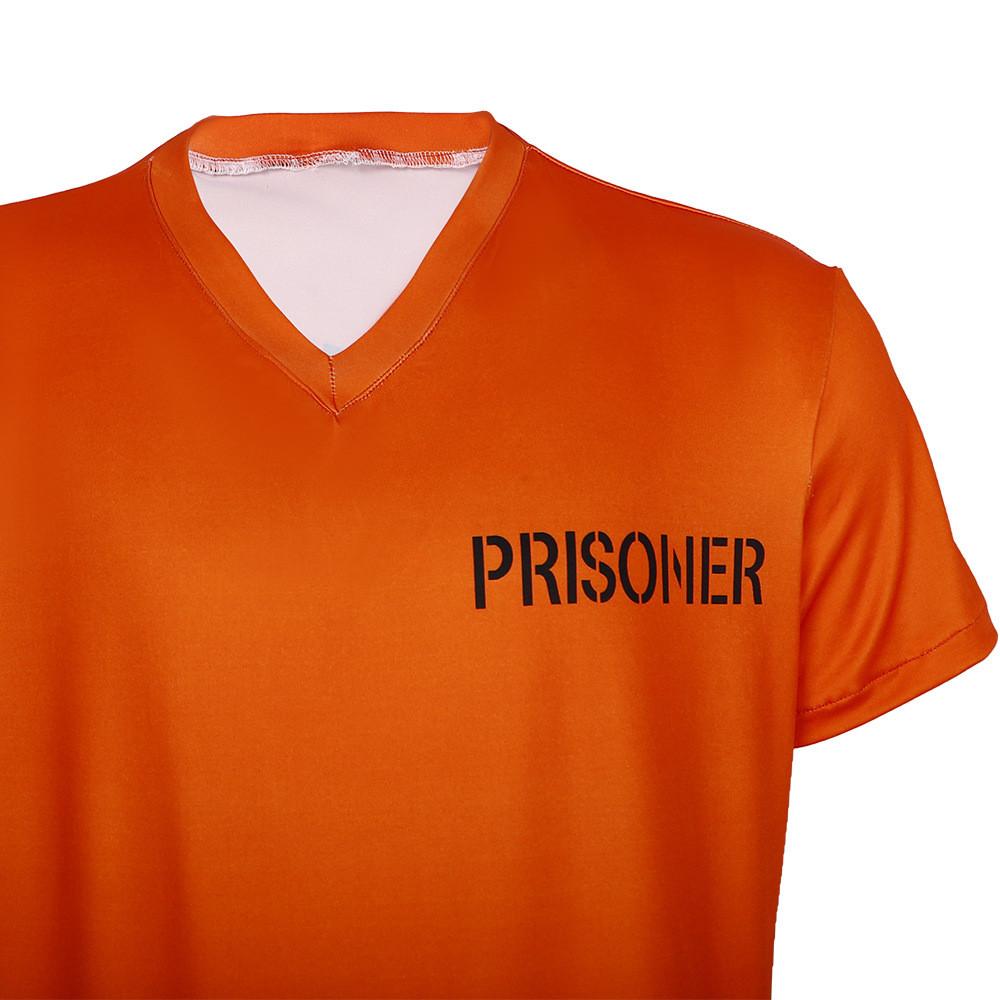 Unisex Orange Prisoner Role Play Costume Set Perfect For Halloween And Performance Events