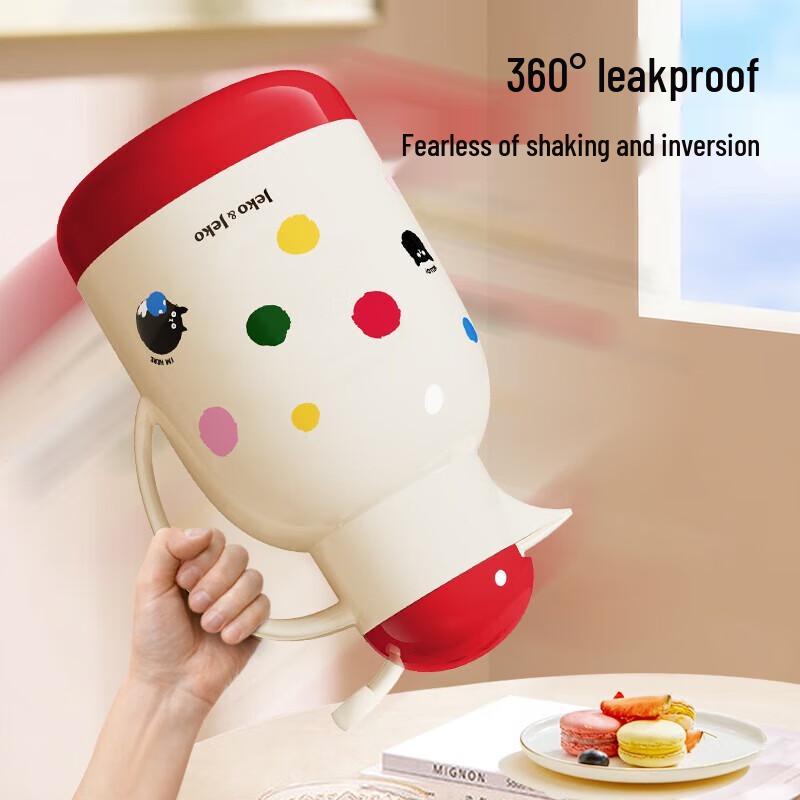 JEKO&JEKO Polka Dot Cat 1.7L Home Thermos Kettle
