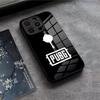 P-Pubg G-Game Phone Case For IPhone 17 Air 16 E Pro Max 15 14 13 Mini 12 Pro 11 Max Plus Black Glass Cover