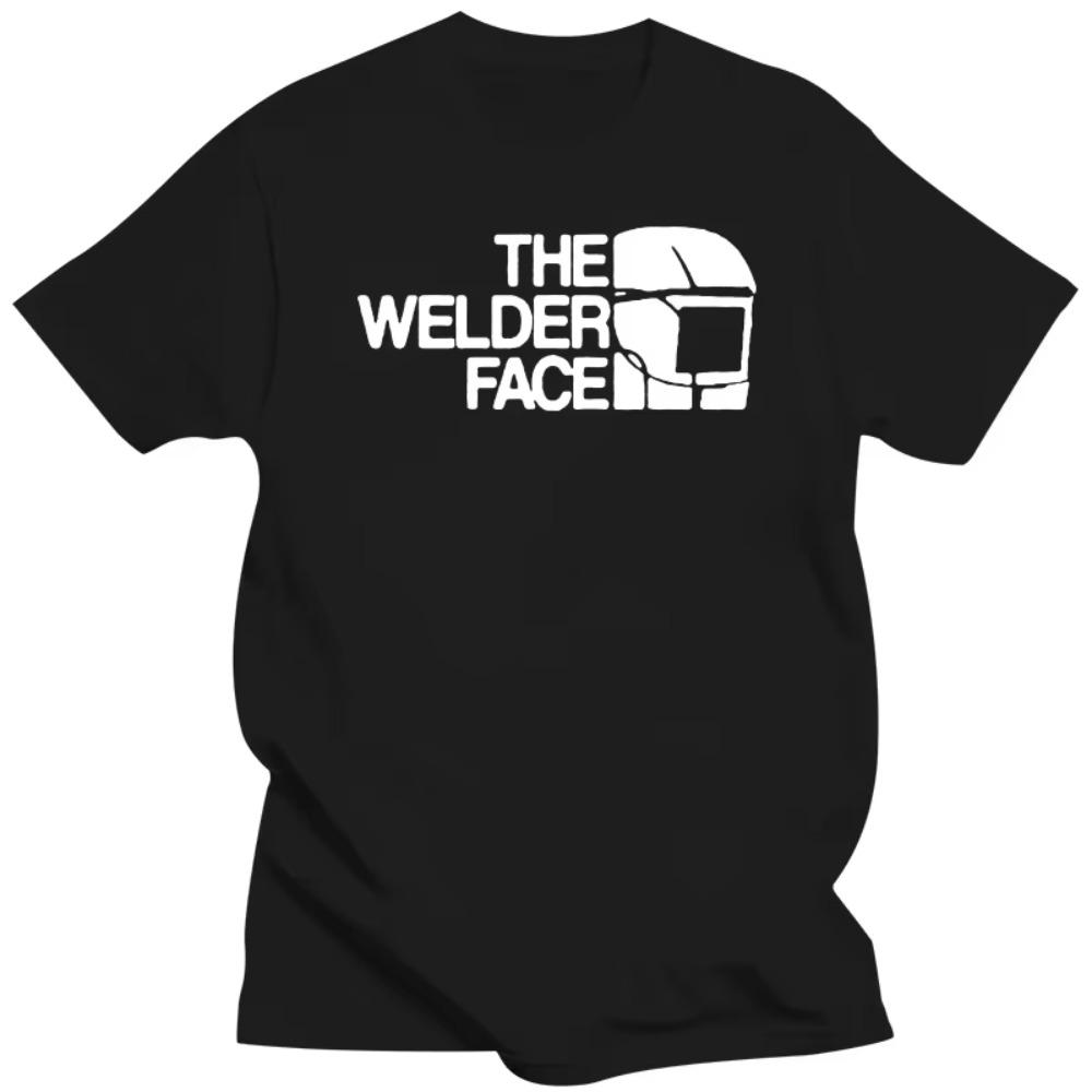

The Welder Face Birthday Funny Unisex Graphic Fashion New Cotton Short Sleeve T Shirts O-Neck Harajuku T-shirt XXXXXL чёрный