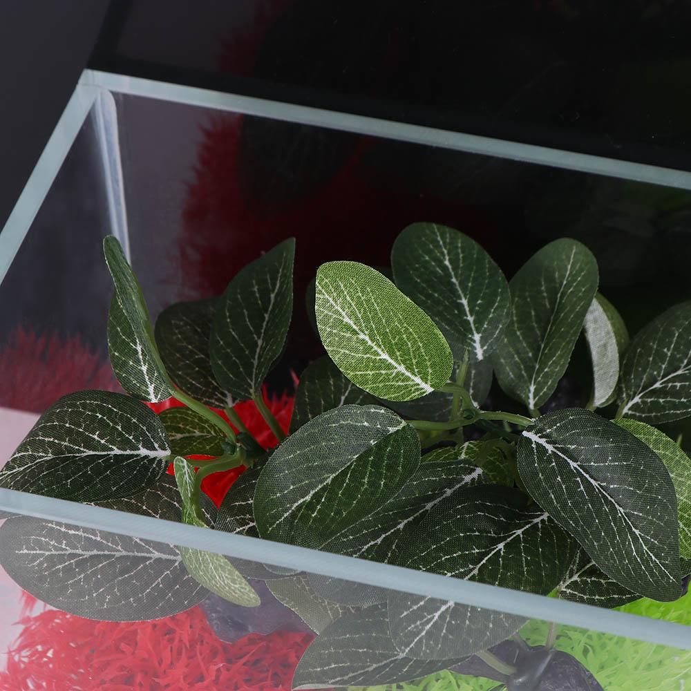 Plastic Lifelike Realistic Simulated Underwater Faux Aquarium Plants Turtle Jar Ornament Artificial Plants Ficus Tree