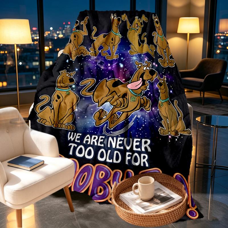 Scooby Print Blanket - Soft & Comfortable, for Bedroom, Travel, Sofa, Home Decoration - Birthday Christmas Gift for Friend