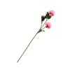 Simulated 3 Headed Peony Decoration Realistic Artificial Peony Branch for Wedding Light Pink
