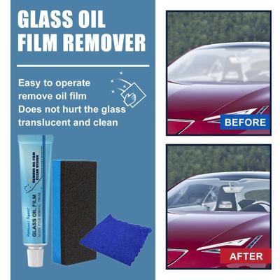 Car Glass Polishing Degreaser Cleaner Oil Film Clean Auto Windshield With Cleaner Paste Removing Window Sponge O9D1