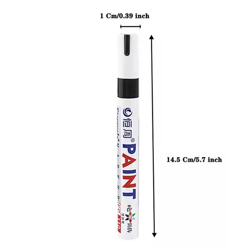 12Colors Waterproof Colorful Paint Marker Pens Permanent Paint Marker White Tire Tread Rubber Fabric Paint Metal