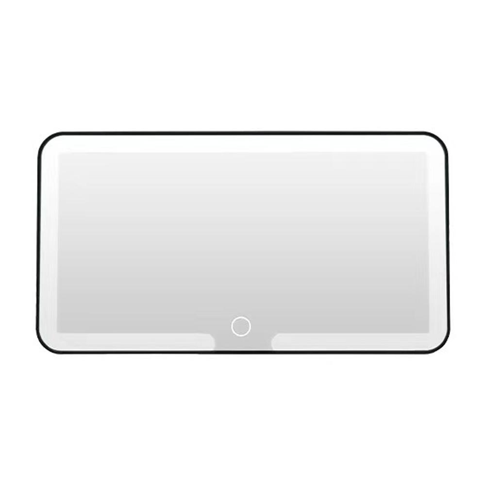 Car Sun Visor Plate LED Mirror High-definition Mirror With Light Car Dressing Mirror Car LED Makeup Mirror Adjustment чёрный