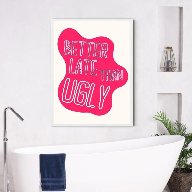 Minimalist Shower Head Funny Duck Quotation Posters Canvas Printing Wall Art Bathroom Toilet Home Decor