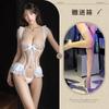 Sexy lingerie, sexy lace embroidered onesie, women's hollow open gear, hot breasts gather