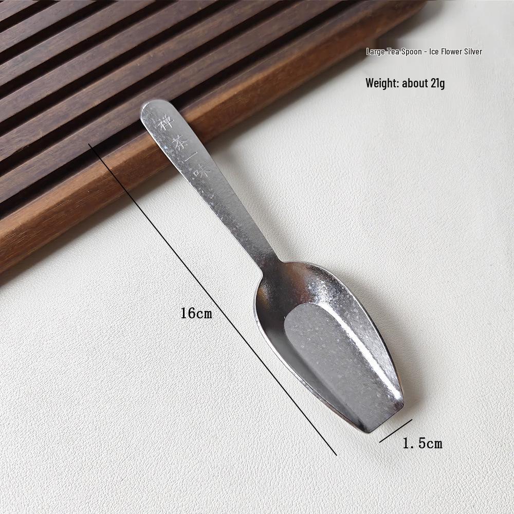 Pure Titanium Ice Flower Teaspoon: Zen Tea Leaf & Coffee Dispensing Crystal Sieve