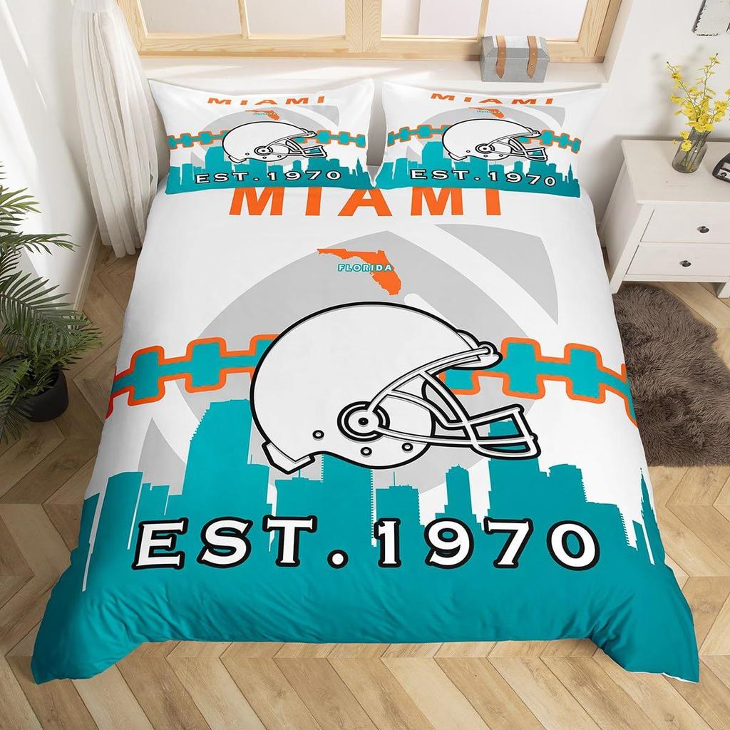 Rugby Three-Piece Quilt Cover 3D Digital Printing Bedding Set Four Seasons Bed Cover