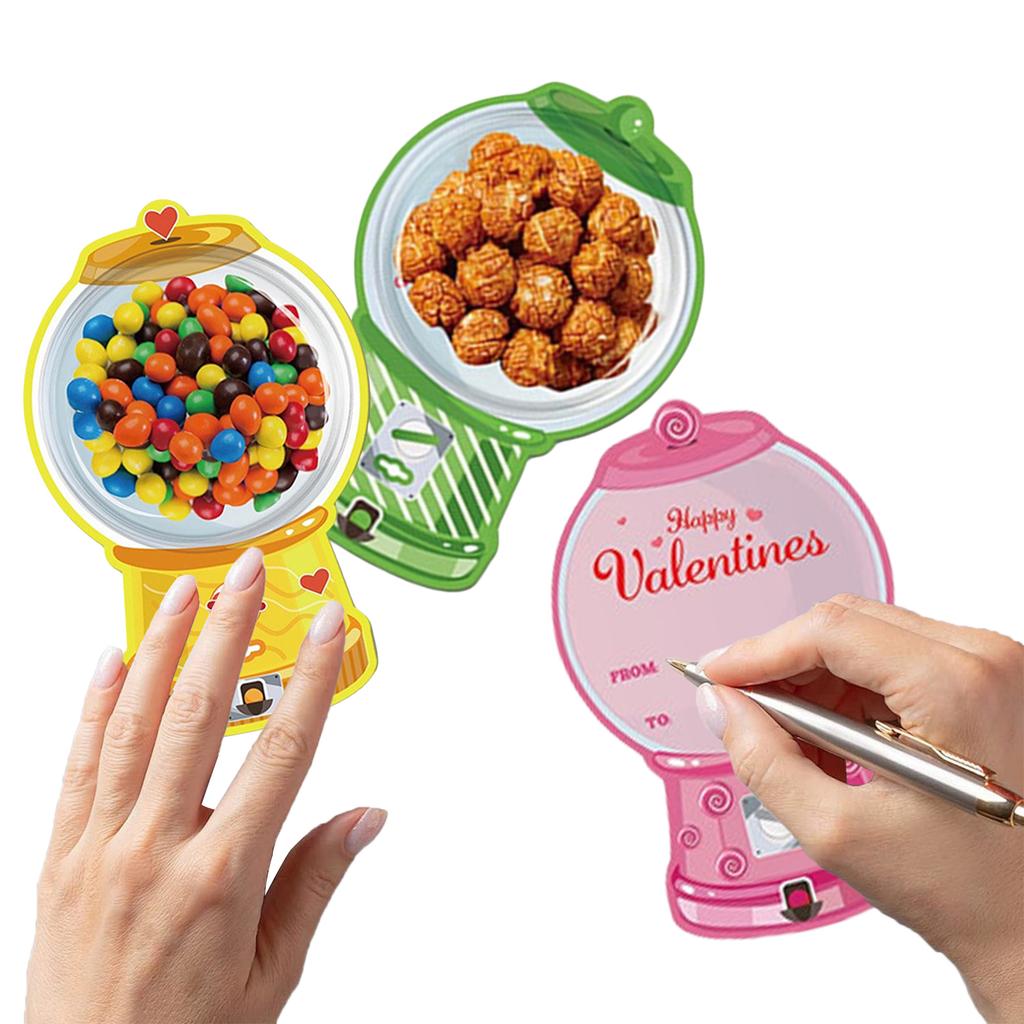 18/36 Pack Valentines Day Cards with Plastic Domes Valentines Day Exchange Cards for Party Favor Classroom Exchange Gifts