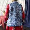 Johnature Gilet da donna vintage con bottoni cappotti con stampa floreale e vestiti in cotone Gilet da donna in stile cinese primaverile
