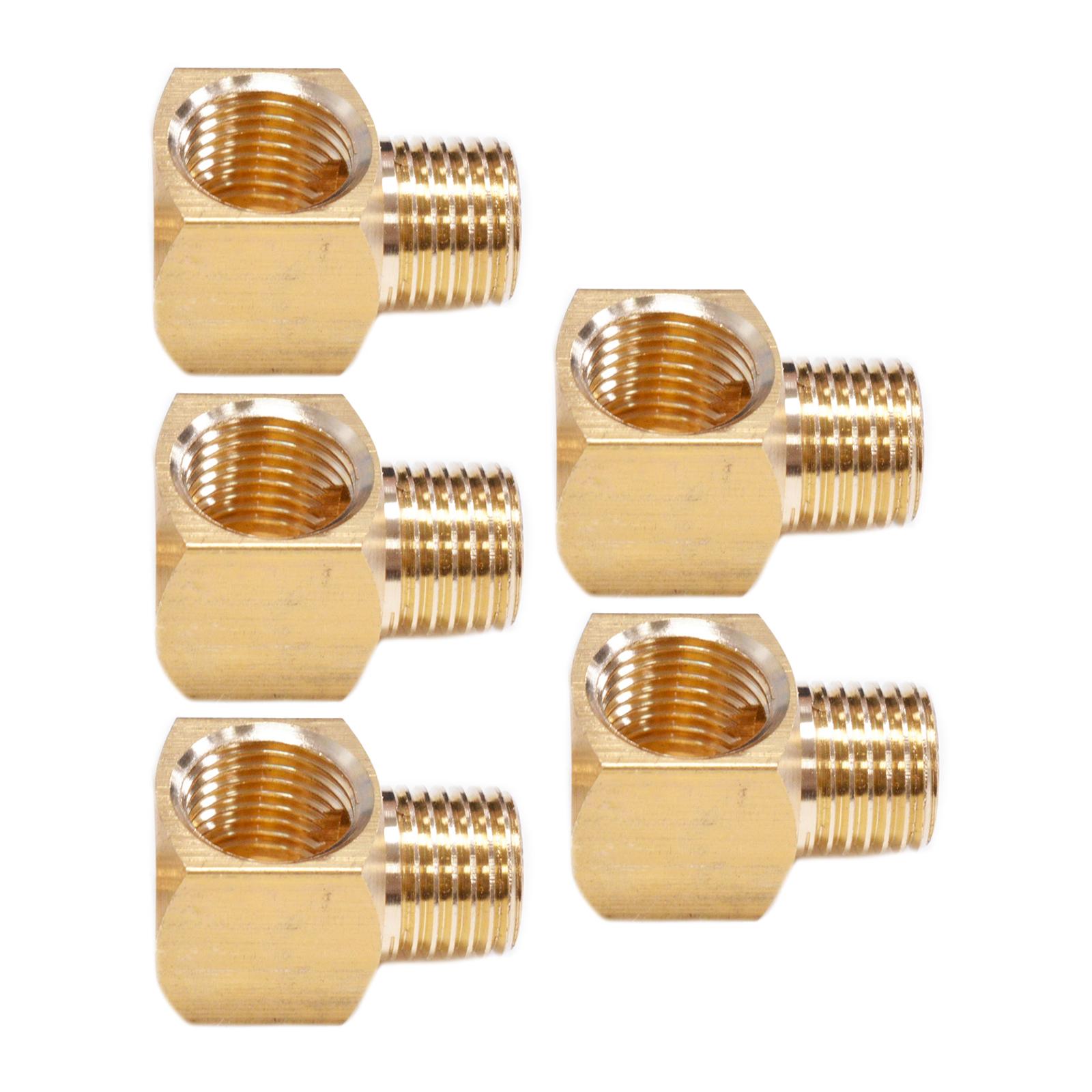 

Набор из 5 латунных квадратных трубных фитингов, латунные коленчатые соединители, металлические угловые трубные соединения для домашней сантехники и водоснабжения