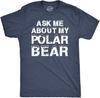 Funny Polar Bear Face Tee, Novelty Flip Shirt
