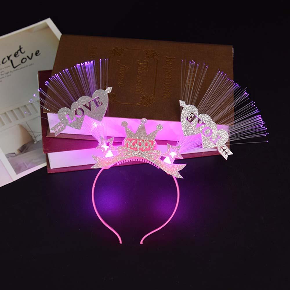 

Світлодіодні світлодіодні літери з цифрами. Новорічний головний убір у формі серця. День Святого Валентина StyleC-Pink