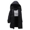 Mittellange Daunenjacke für Damen neue Wintermode mit Kapuze verdickte warme Weißenten-Daunenjacke für Damen