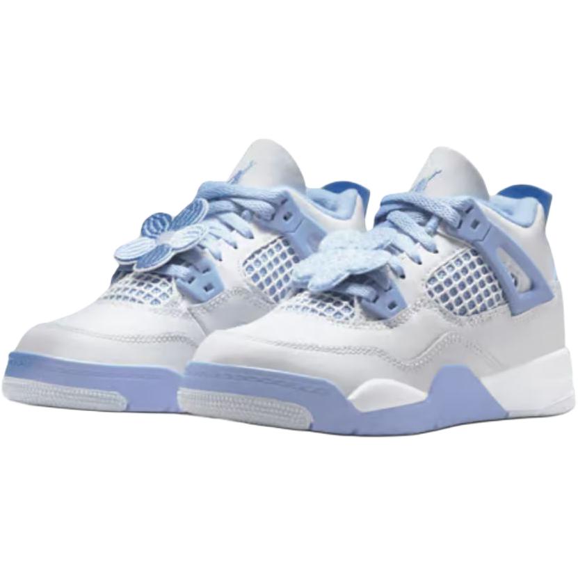 Air Jordan 4 Retro PS Forget Me Not Barnesko Hvite Blåtonet Oliven-Grønn IB8962-100