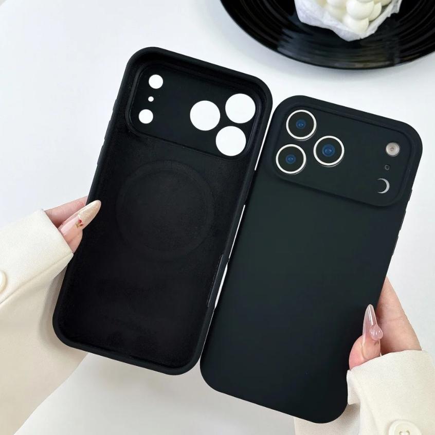 Luxury Liquid Silicone Phone Case For iPhone 17 16 15 14 13 12 Pro Max Plus Air For Magsafe Magnetic Camera Protection TPU Cover