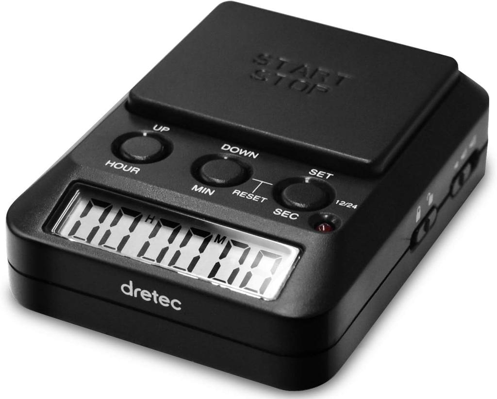 dretec Study Timer, Time Up 2, Silent, T-587, Black