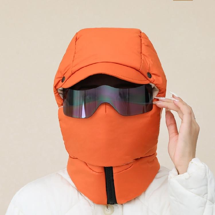 Winter Ski Mask with Glasses Neck Warmer Windproof Full Face Covers Cycling Mask Trapper Hat Unisex Sport Ski Headwear