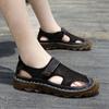 Leather Fashion Walking Shoes Men Luxury Brand Breathable Luxury Sandals All-match Mens Outdoor Loafers New Beach Men's Sandals