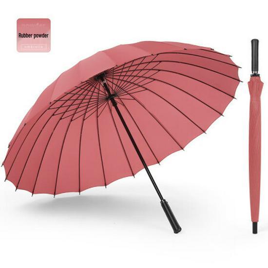 Extra-Large Windproof 24-Rib Umbrella - Double-Person Golf Umbrella with Long Handle, Business Design, Ideal for Rainstorms and Colorful Logos.