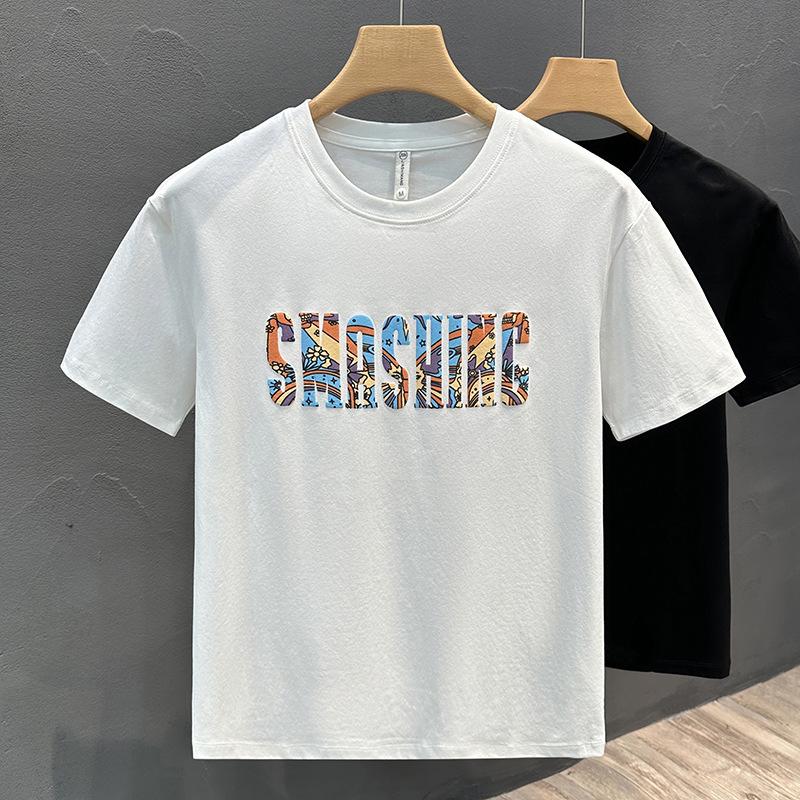 Sense Printed Short-sleeved T-shirt Mens Summer Thin Top Round Neck Cartoon T-shirt Men