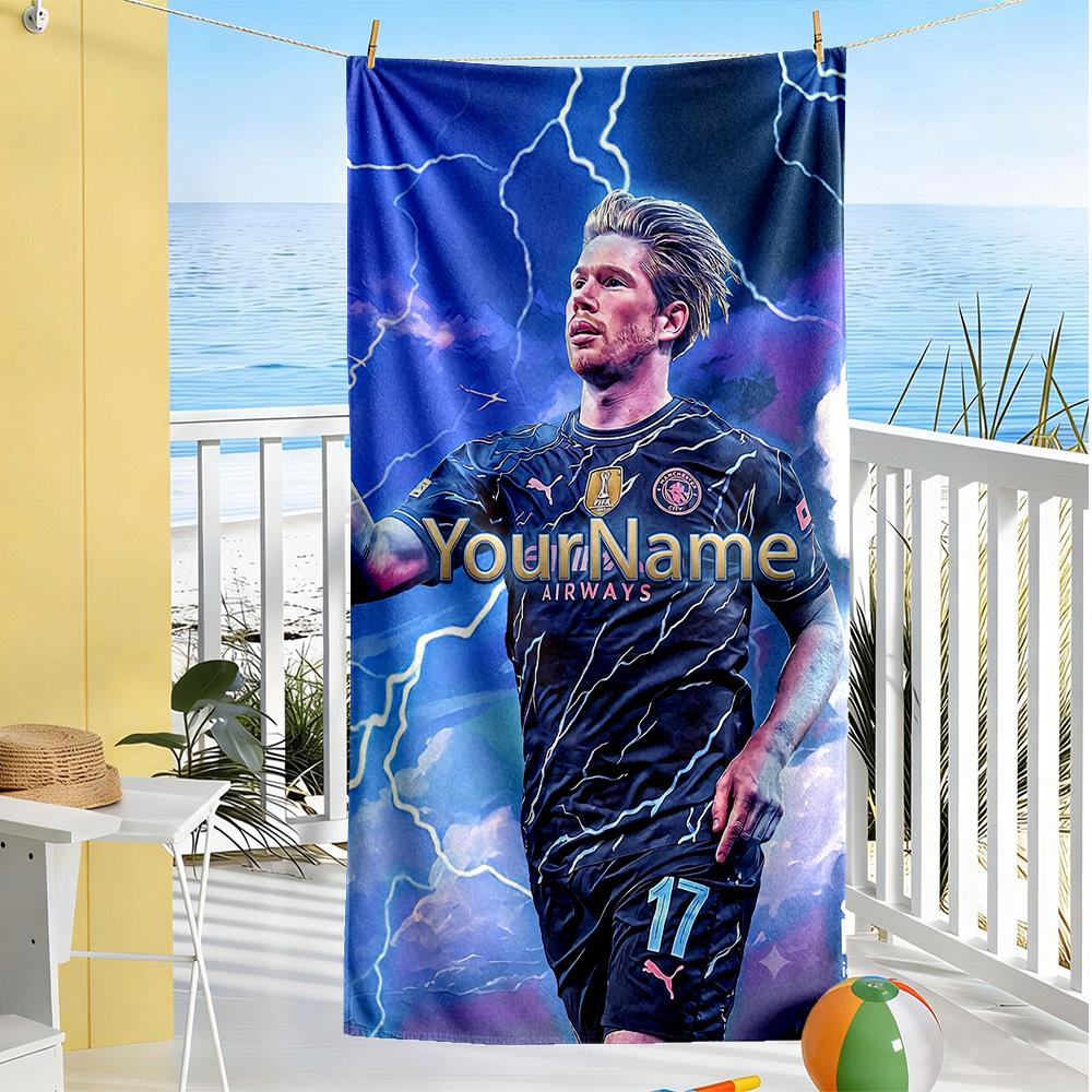 Haaland Customize Your Name Beach Towel Quick-Dry Soft Microfiber Ideal for Travel Outdoor Swim Pool Yoga Surf Camping Hiking Gym Gift Holiday