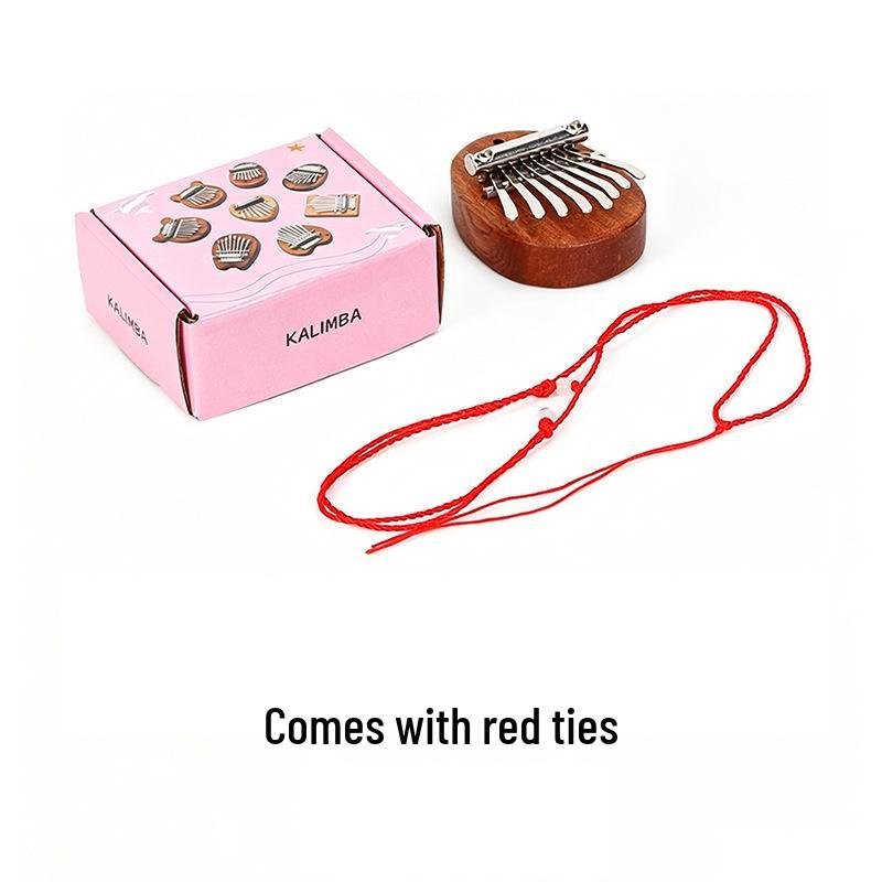 8-Key Mini Thumb Piano: Easy-Learn Solid Wood Kalimba Pendant - Cute Musical Gift