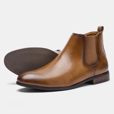 Duży Rozmiar 39-50 48 49 Męskie Botki Chelsea Retro Moda Męskie Botki do Kostki Skórzane Buty dla Mężczyzn Botki Motocyklowe Chelsea