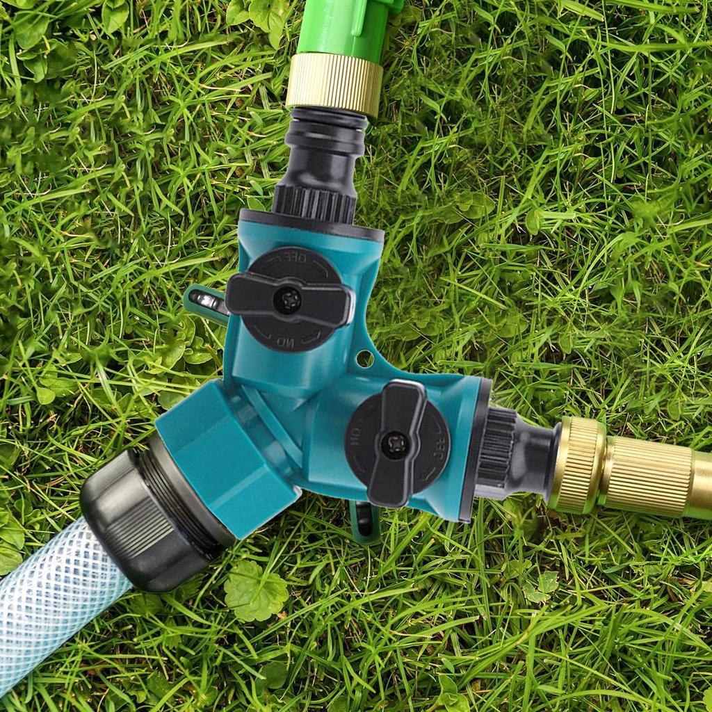 Garden Water Hose Adapter with Valve Quick On/Off Water Hose Connector Garden Hose Faucet Splitter for Agricultural Production