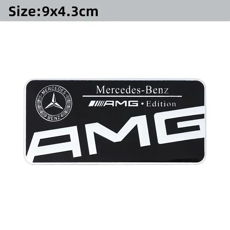 3D Aluminium Car Logo Sticker Decals Auto Decoration Accessories For Mercedes Benz AMG W204 W205 W203 W211 W212 W213 W201 W210