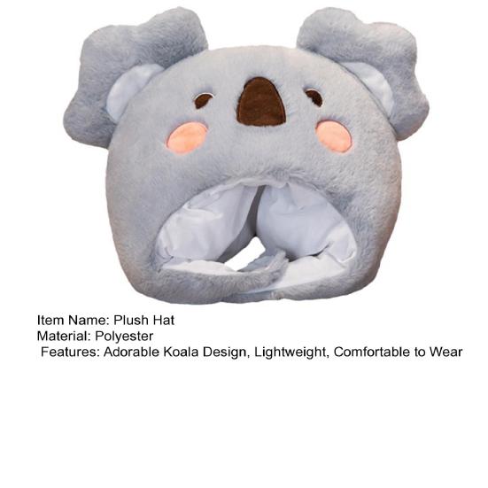 Plüschhut, PP-Baumwolle gefüllt, elastisch, weich, warm, für den Winter, Cosplay, Tierform, Kopfbedeckung