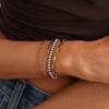 Ingemark 4Pcs/Set Luxury Rhinestones Stainless Steel Bracelet Women Vintage Multi Layer Stackable Cuban Chain Bangle Waterproof