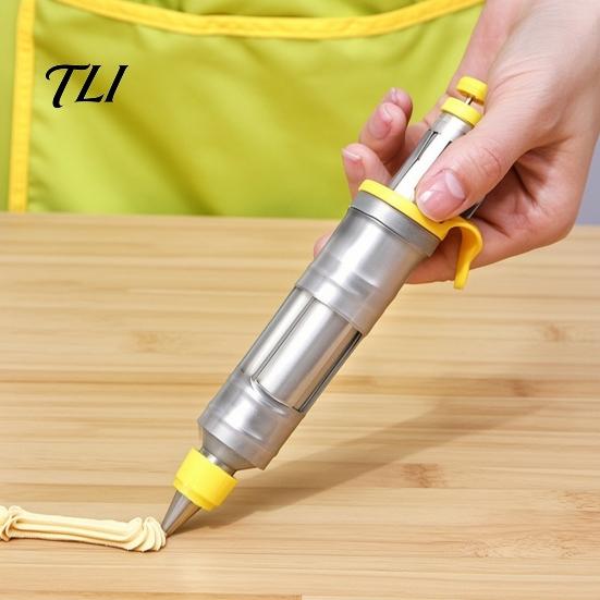 Kekse Backset für Zuhause Edelstahl Spritzbeutel mit Tüllen, Presse und Kuchenbackzubehör Anfänger Dekorationswerkzeug, Wiederverwendbar