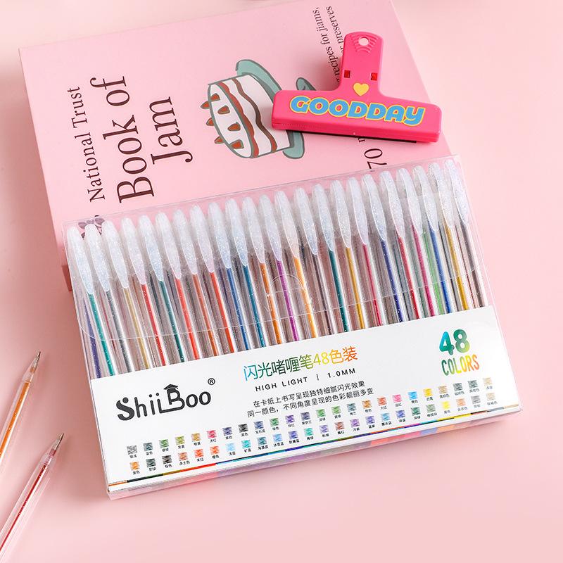 Glitter Gel Pens Metallic Colors Quick-Drying Ink Gel Markers for Photo Album Writing Sketching and Drawing and Crafts