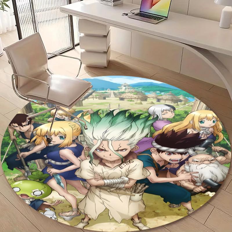 Personalized Dr. STONE Round Chair Office Rug - Perfect for Mat, Office Chair & More - Ideal Gift for Birthdays and Holidays