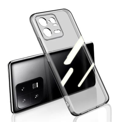 Luksusowe przezroczyste czarne silikonowe etui miękkie do Xiaomi Mi 14 13 13T 12 12T 12X 12S Pro Lite Przezroczysta ultracienka tylna obudowa