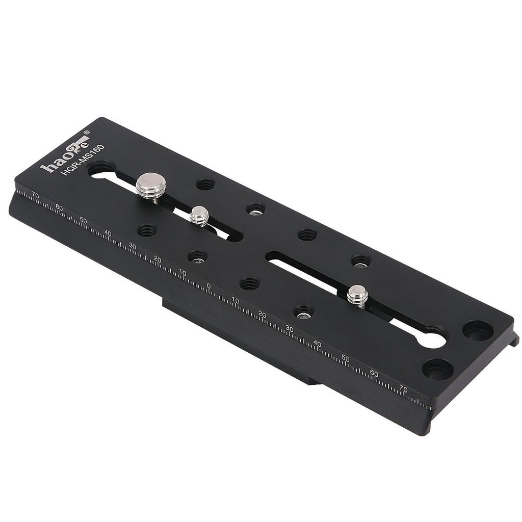 Haoge 160mm Camera Long Slide Quick Release Plate for Sachtler Tripods with Fluid Head DV10 (FSB4, FSB6, FSB6T, FSB8, FSB8T, FSB10, FSB10T, 3+3, 5+5