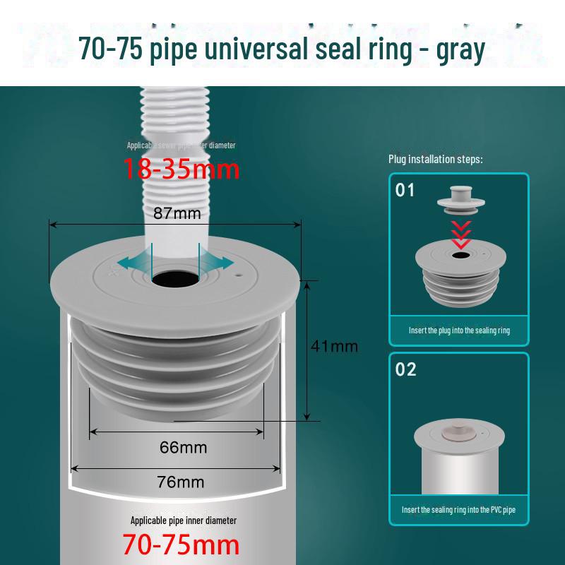 Silicone Deodorant Seal for Kitchen and Washing Machine Drain Pipes