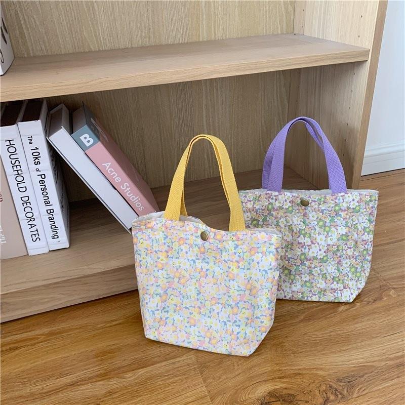 Charming Small Square Handbag For Casual Daily Use With Floral Patterns
